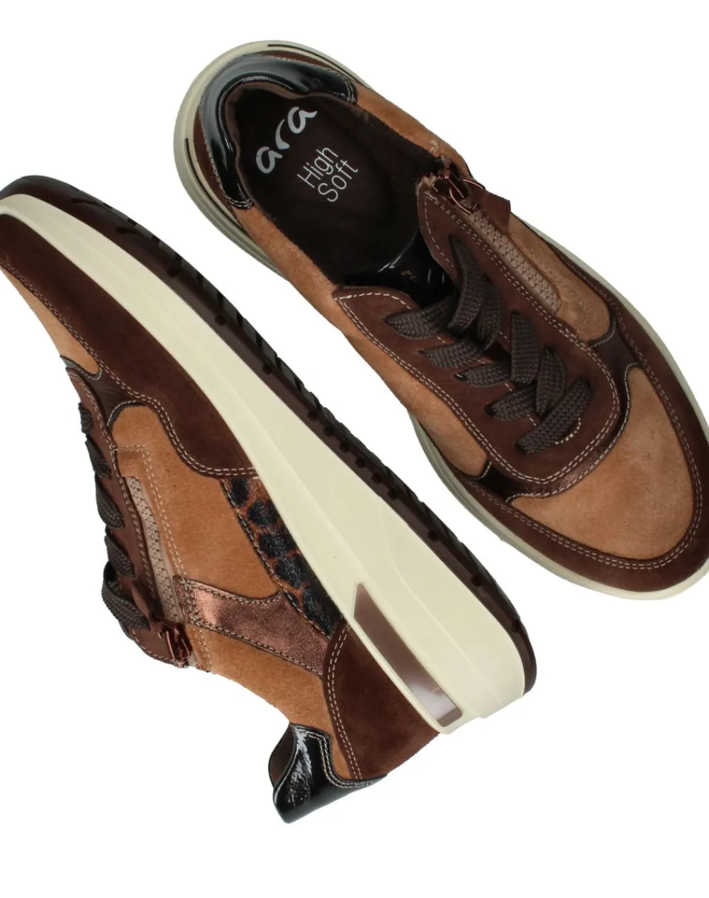 DAMES Ara Garda Sneakers Bruin Dames