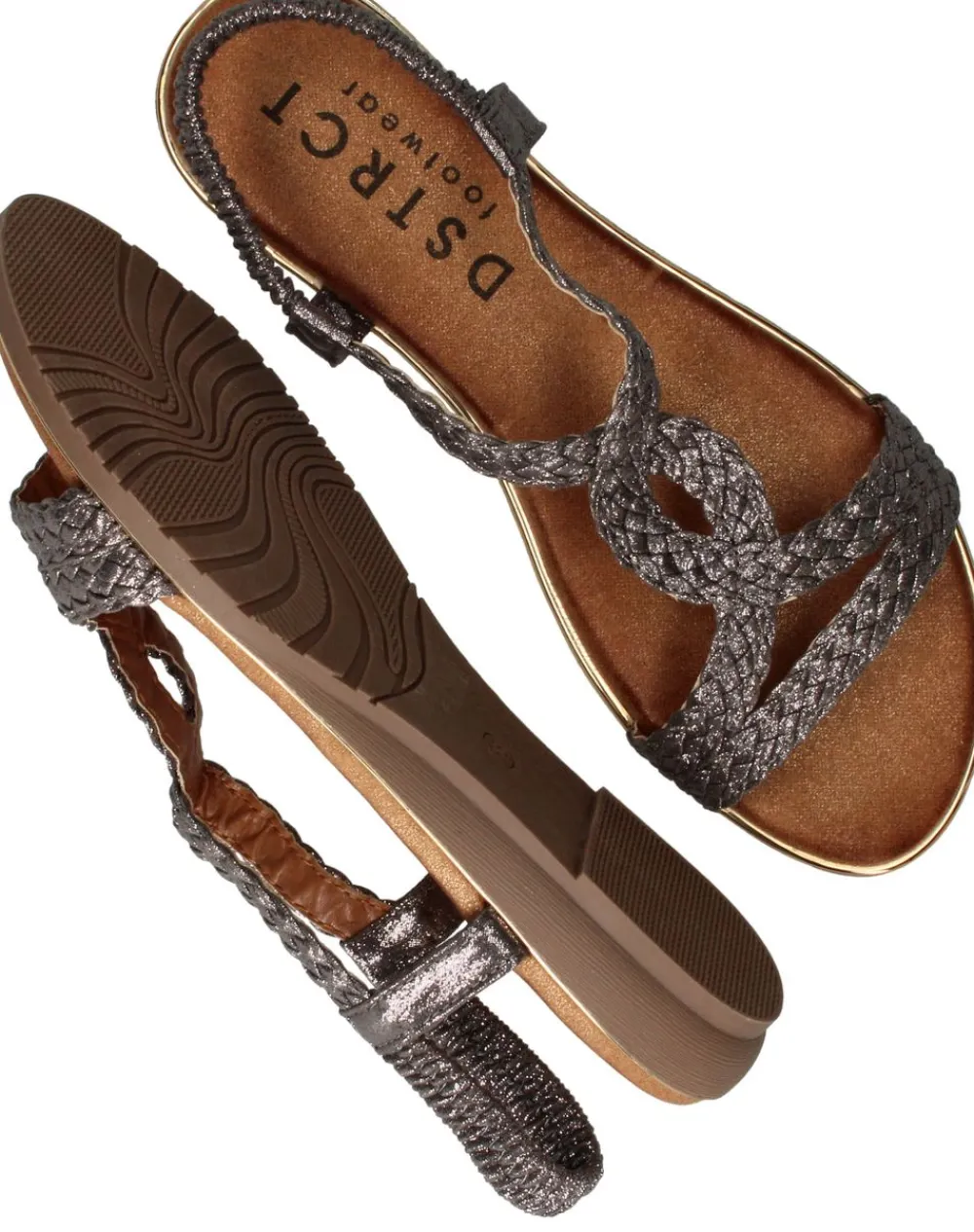 DAMES DSTRCT Sandalen Zilver Dames