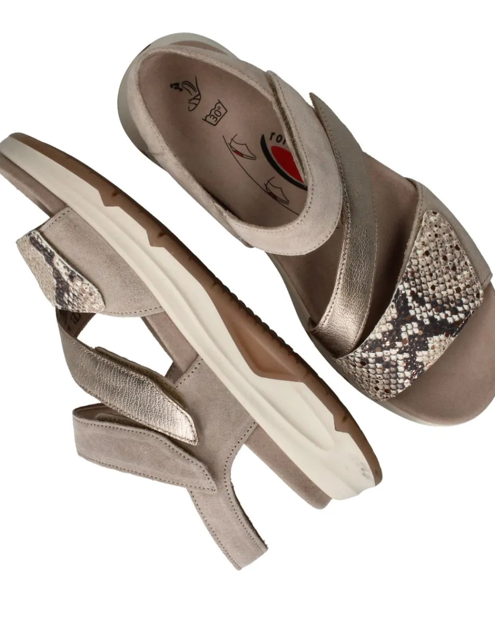DAMES Gabor Rollingsoft Sandalen Beige Dames