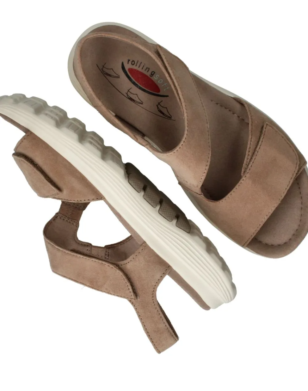 DAMES Gabor Rollingsoft Sandalen Taupe Dames