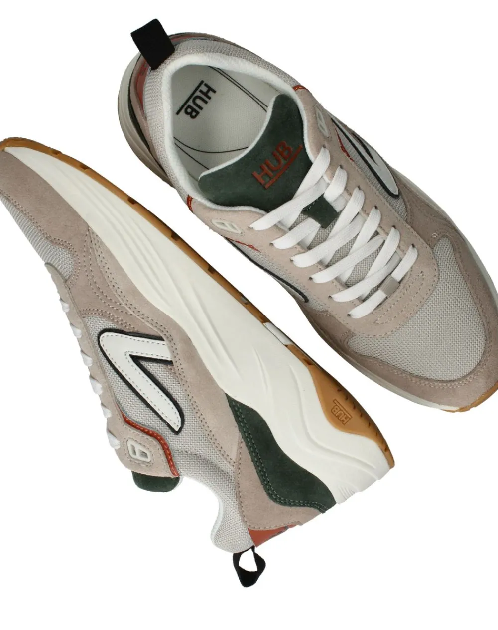 Heren HUB Glide Sneakers Grijs Heren