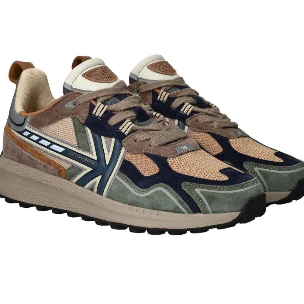 Heren Kaotiko Vancouver Tech Sneakers Groen Heren