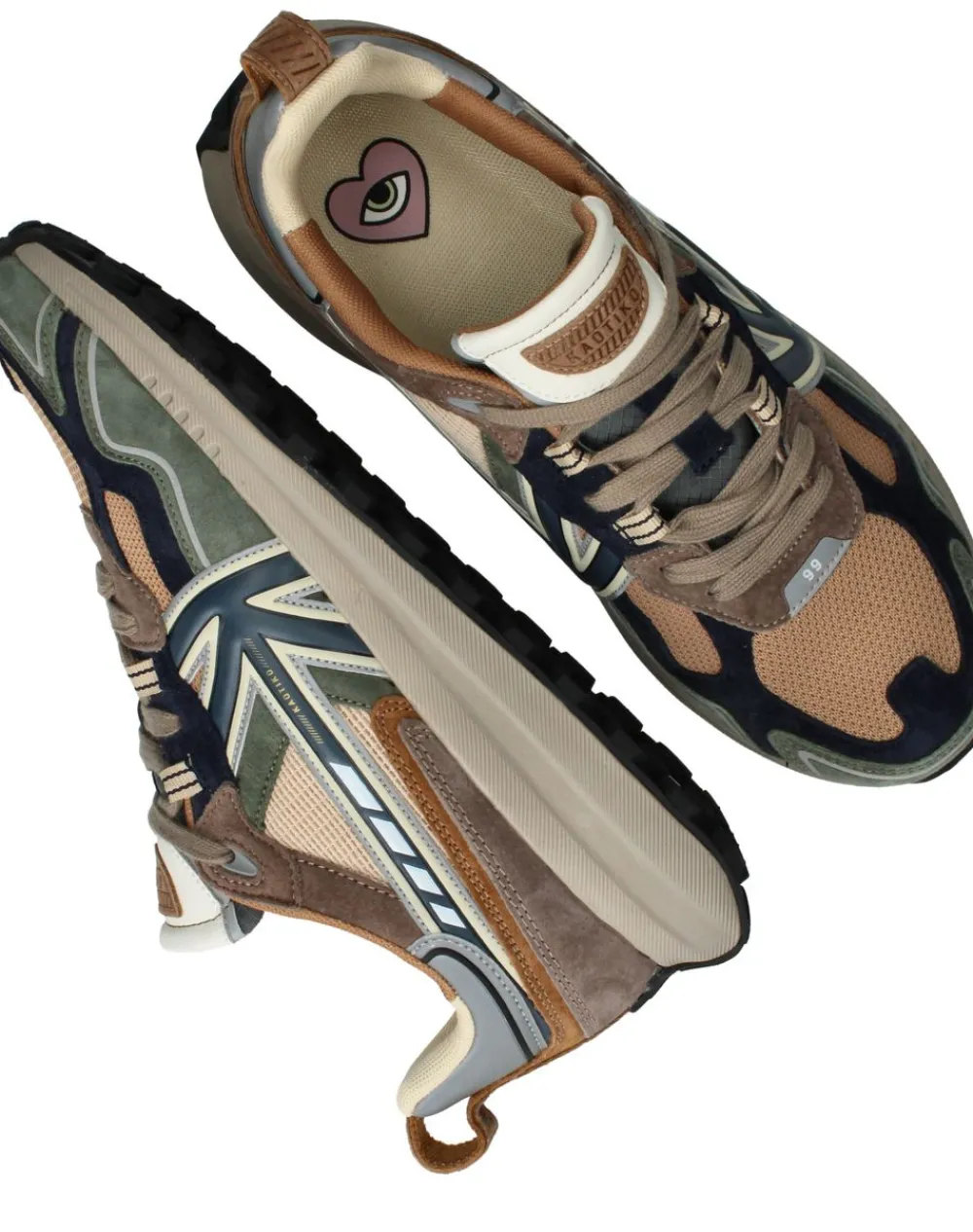 Heren Kaotiko Vancouver Tech Sneakers Groen Heren