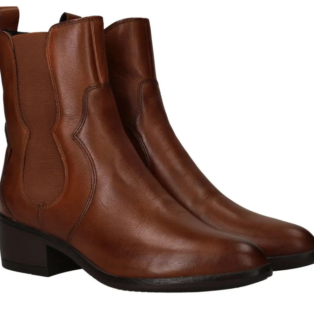 DAMES LOFF 1881 Enkellaarsjes Cognac Dames