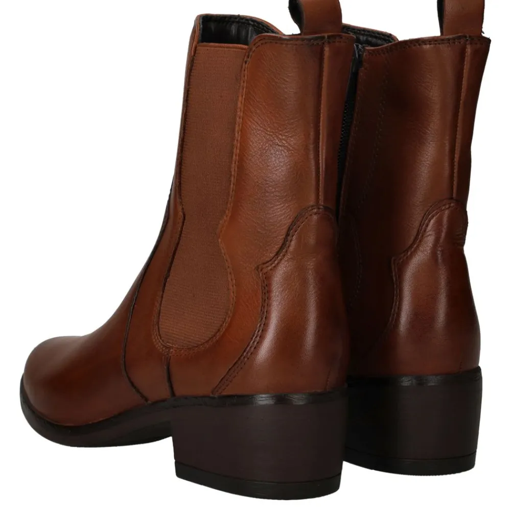 DAMES LOFF 1881 Enkellaarsjes Cognac Dames
