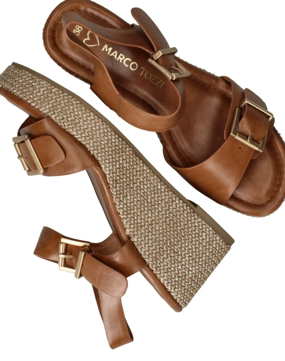 DAMES Marco Tozzi Sleehakken Cognac Dames