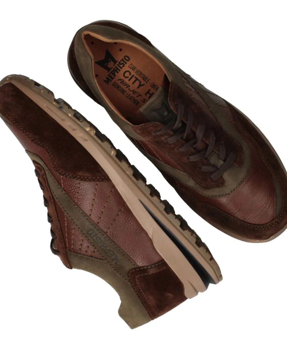 Heren Mephisto Barth Velsport Sneakers Cognac Heren