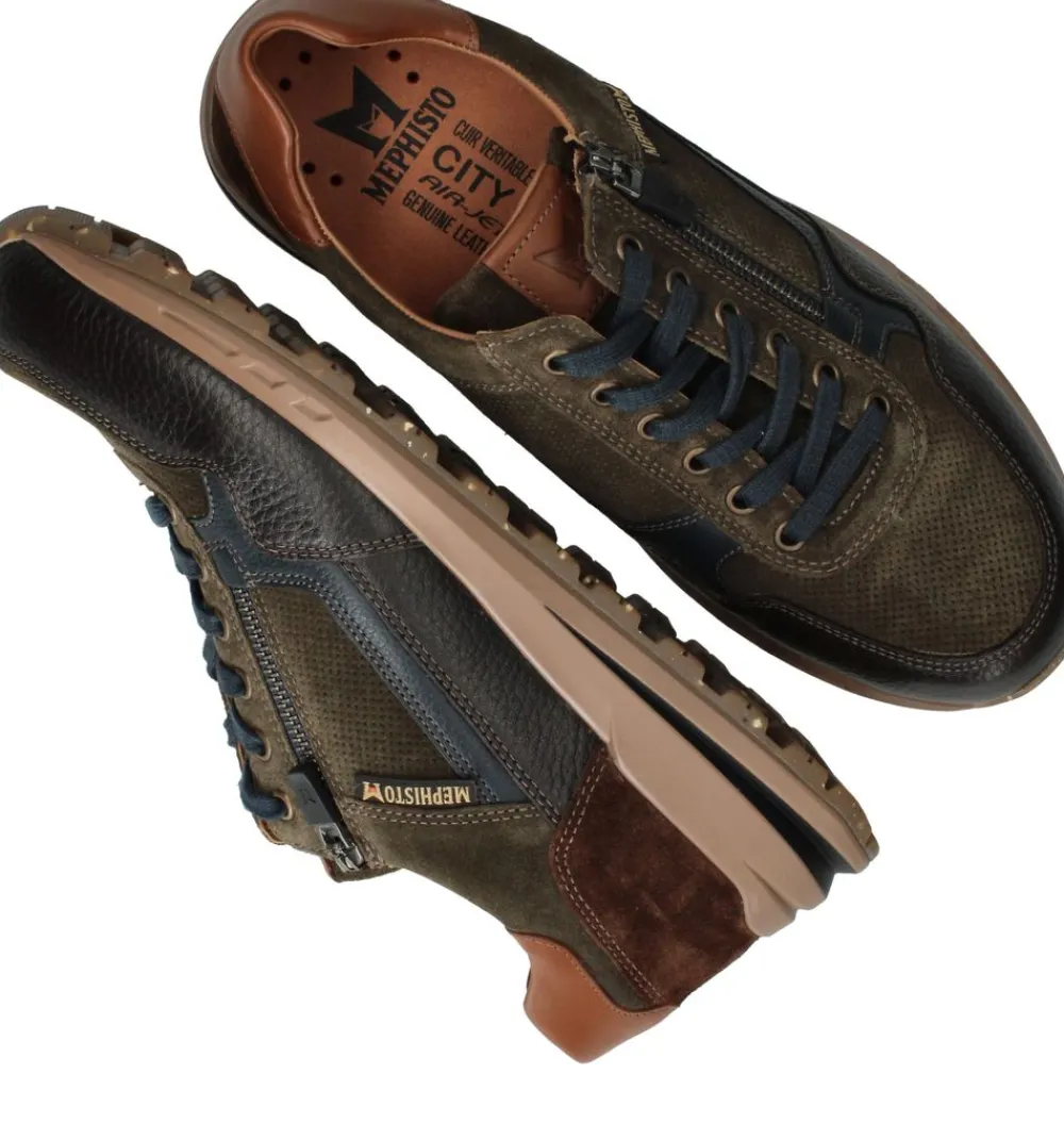 Heren Mephisto Bradley Sneakers Groen Heren