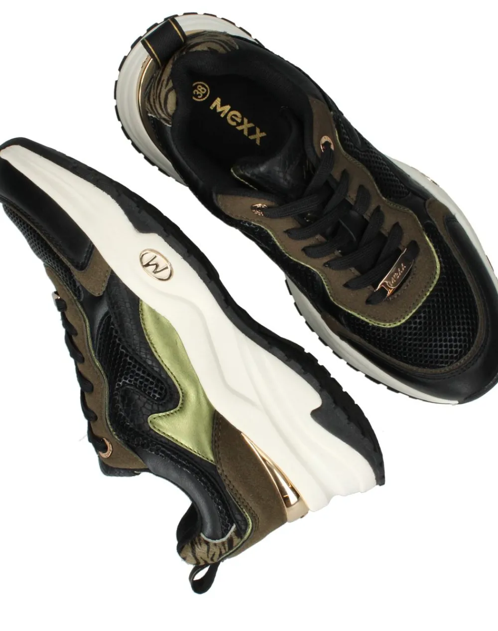 DAMES Mexx Palma Ora Sneakers Zwart Dames