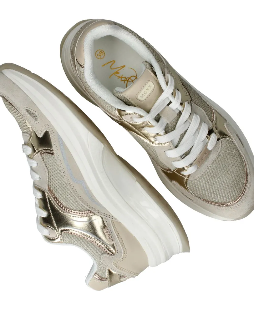 DAMES Mexx Racoon Sneakers Beige Dames
