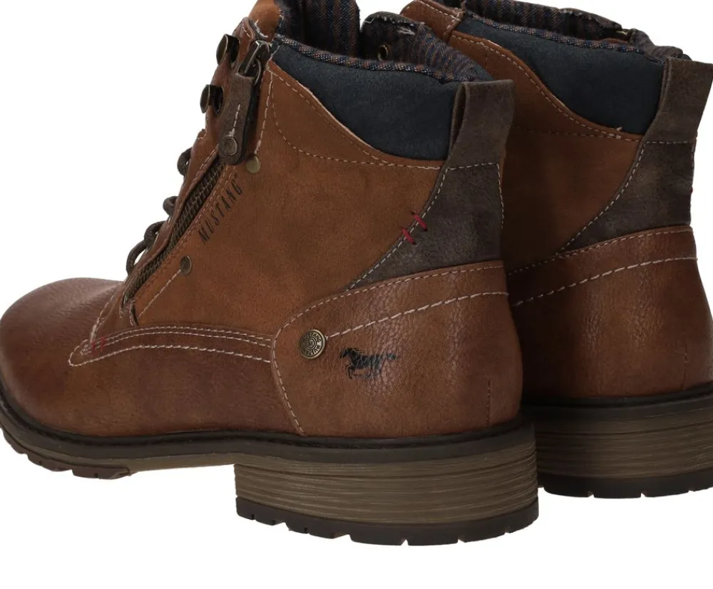 Heren Mustang Veterboots Bruin Heren