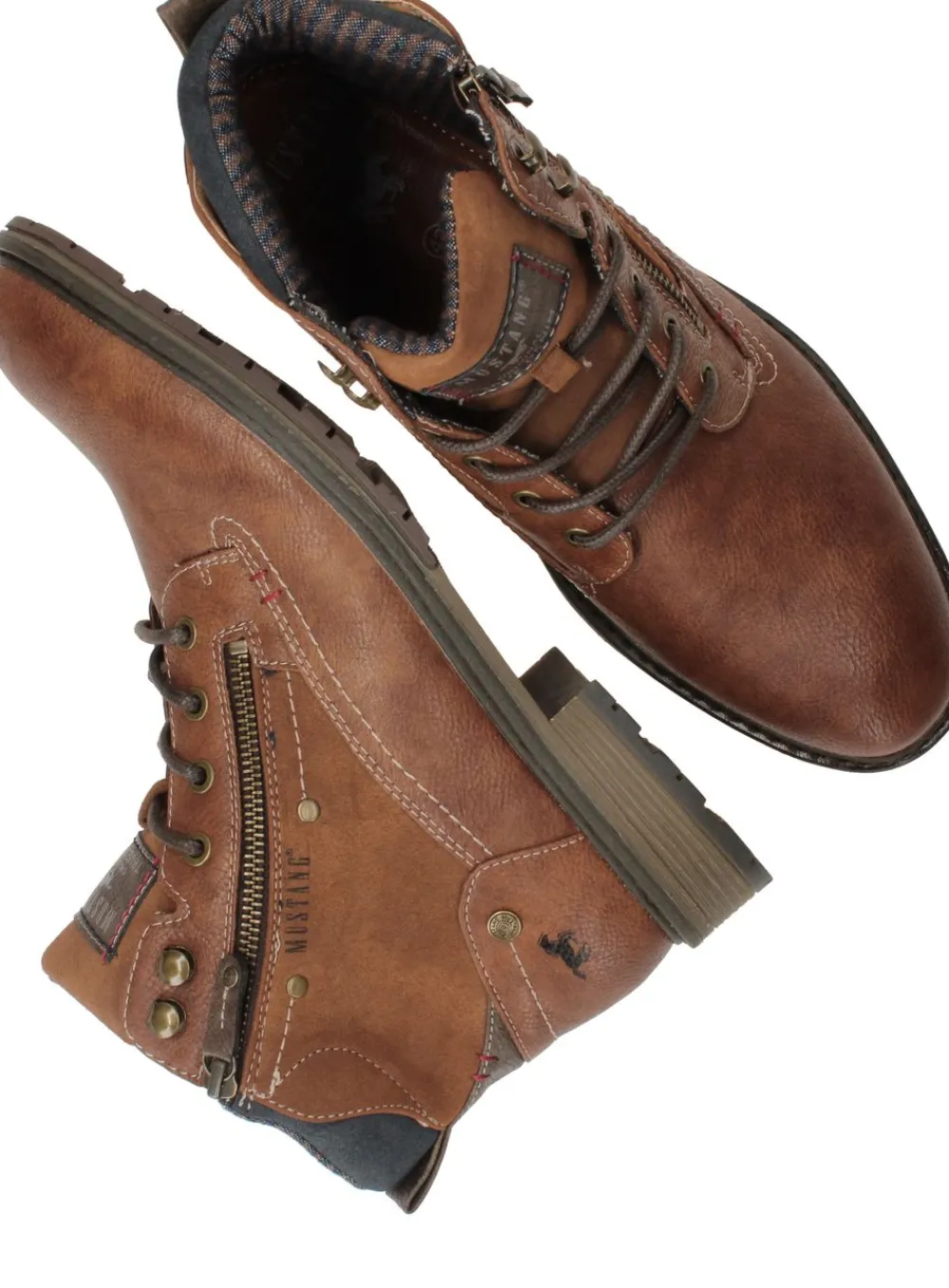 Heren Mustang Veterboots Bruin Heren