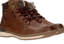 Heren Mustang Veterboots Cognac Heren