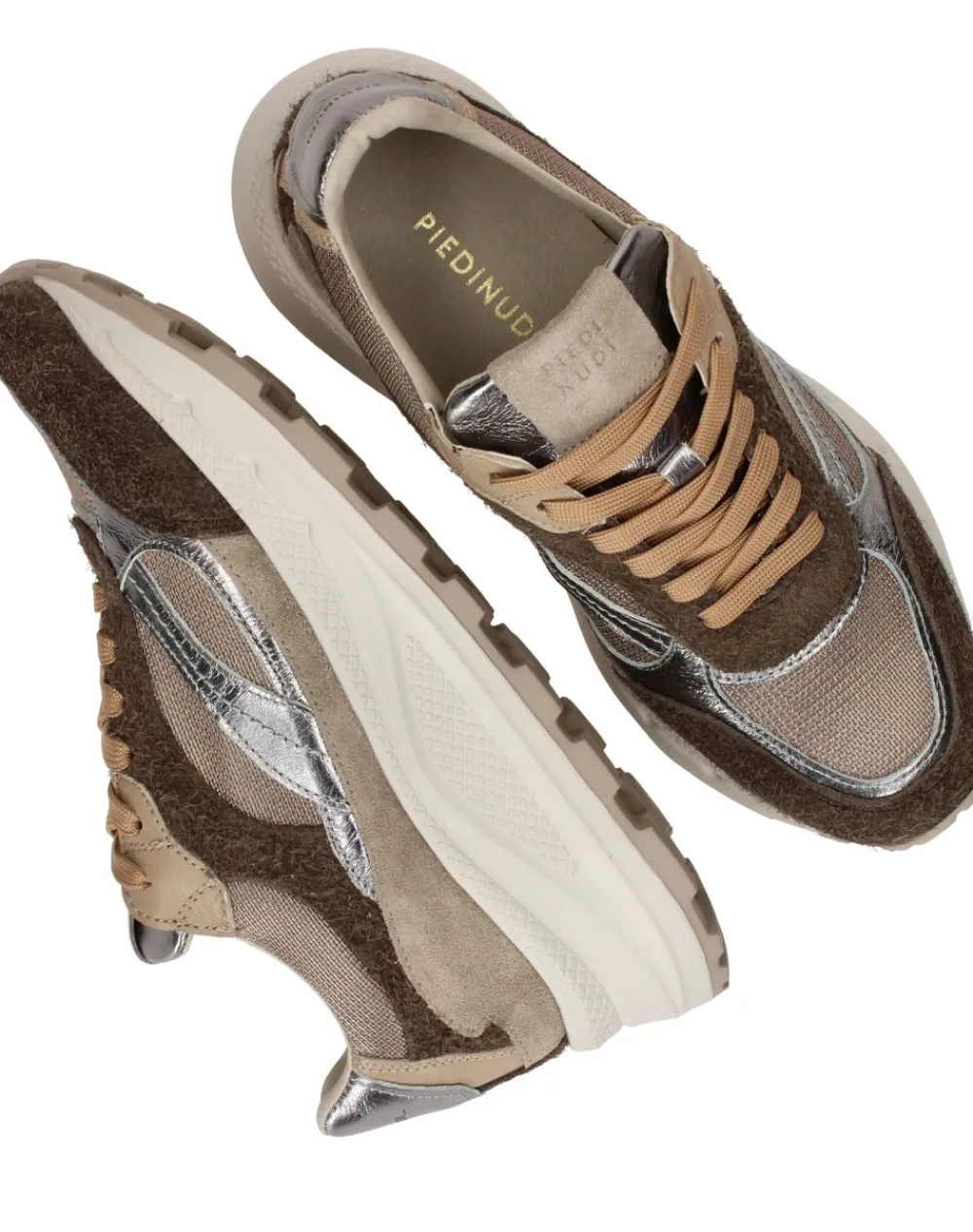 DAMES Piedi Nudi Sneakers Beige Dames