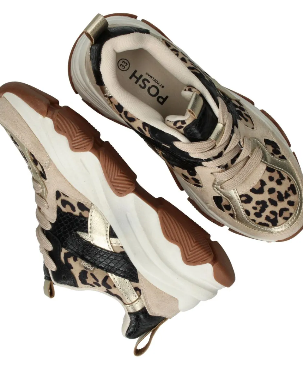 POSH by Poelman Sneakers Beige Meisjes
