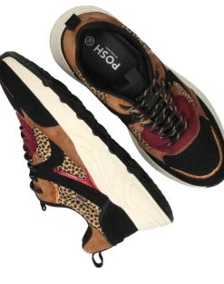 DAMES POSH by Poelman Sneakers Bruin Dames