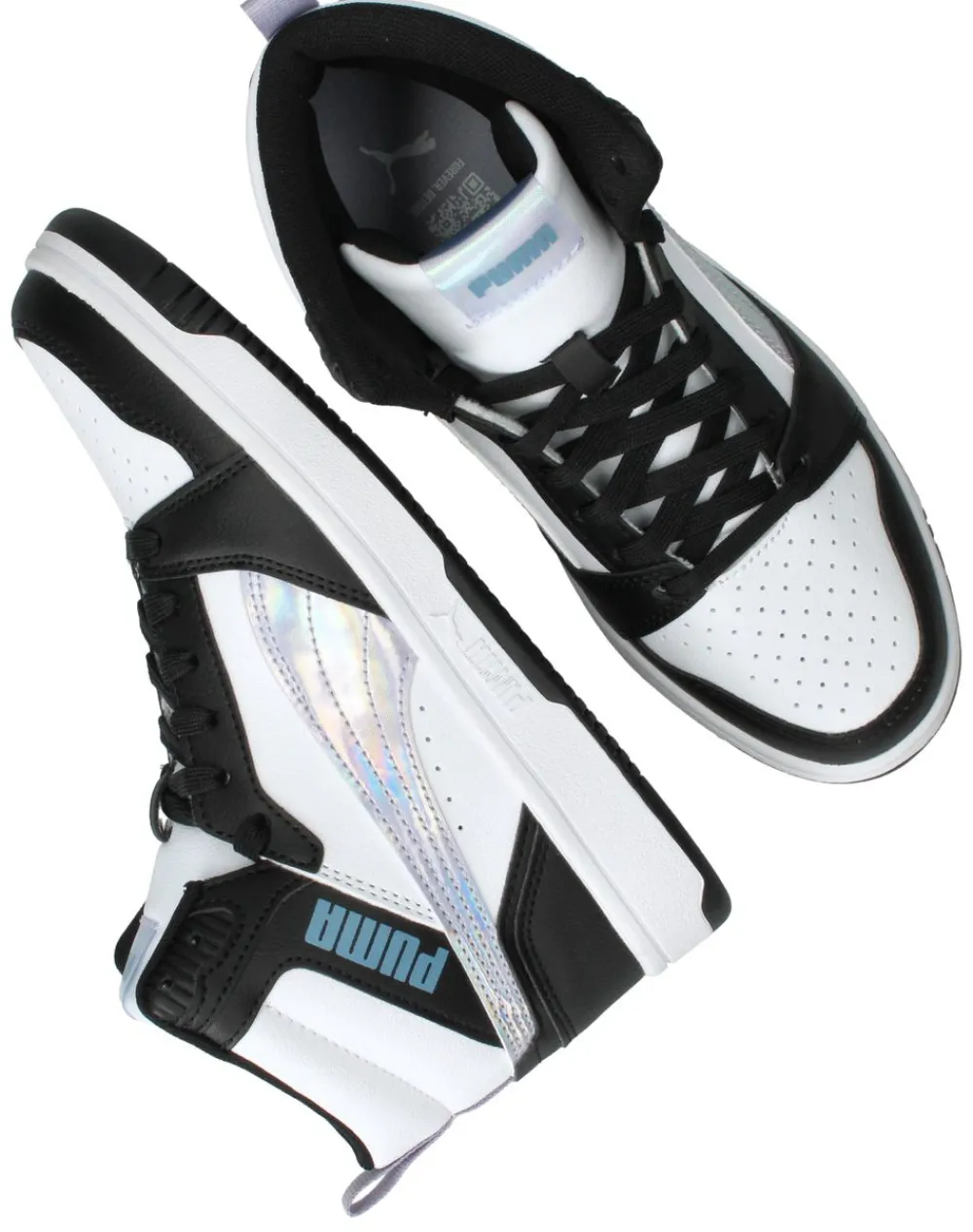 Puma Rebound V6 Mid Space Belle Sneakers Zwart Meisjes