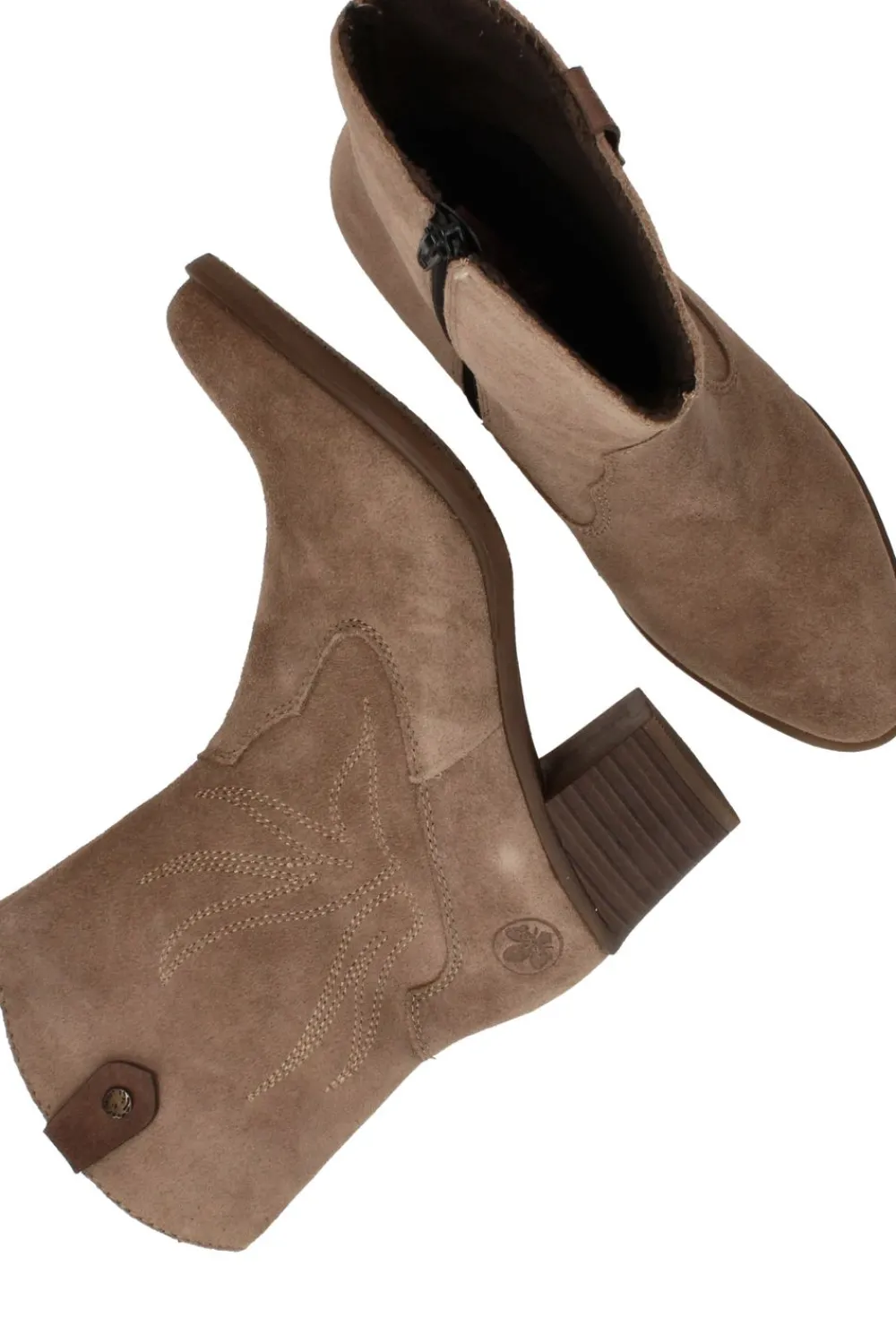 DAMES Rieker Enkellaarsjes Beige Dames