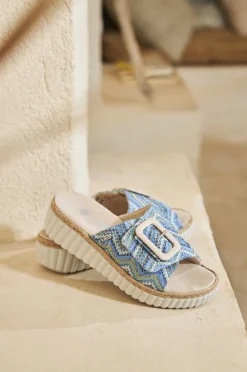 DAMES Rieker Slippers Blauw Dames