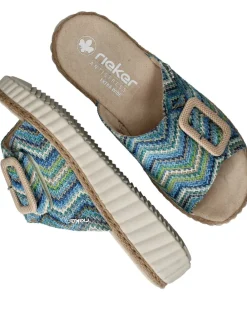 DAMES Rieker Slippers Blauw Dames