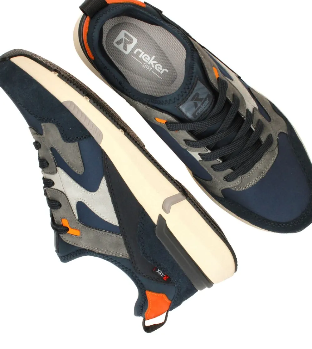Heren Rieker Sport Sneakers Blauw Heren