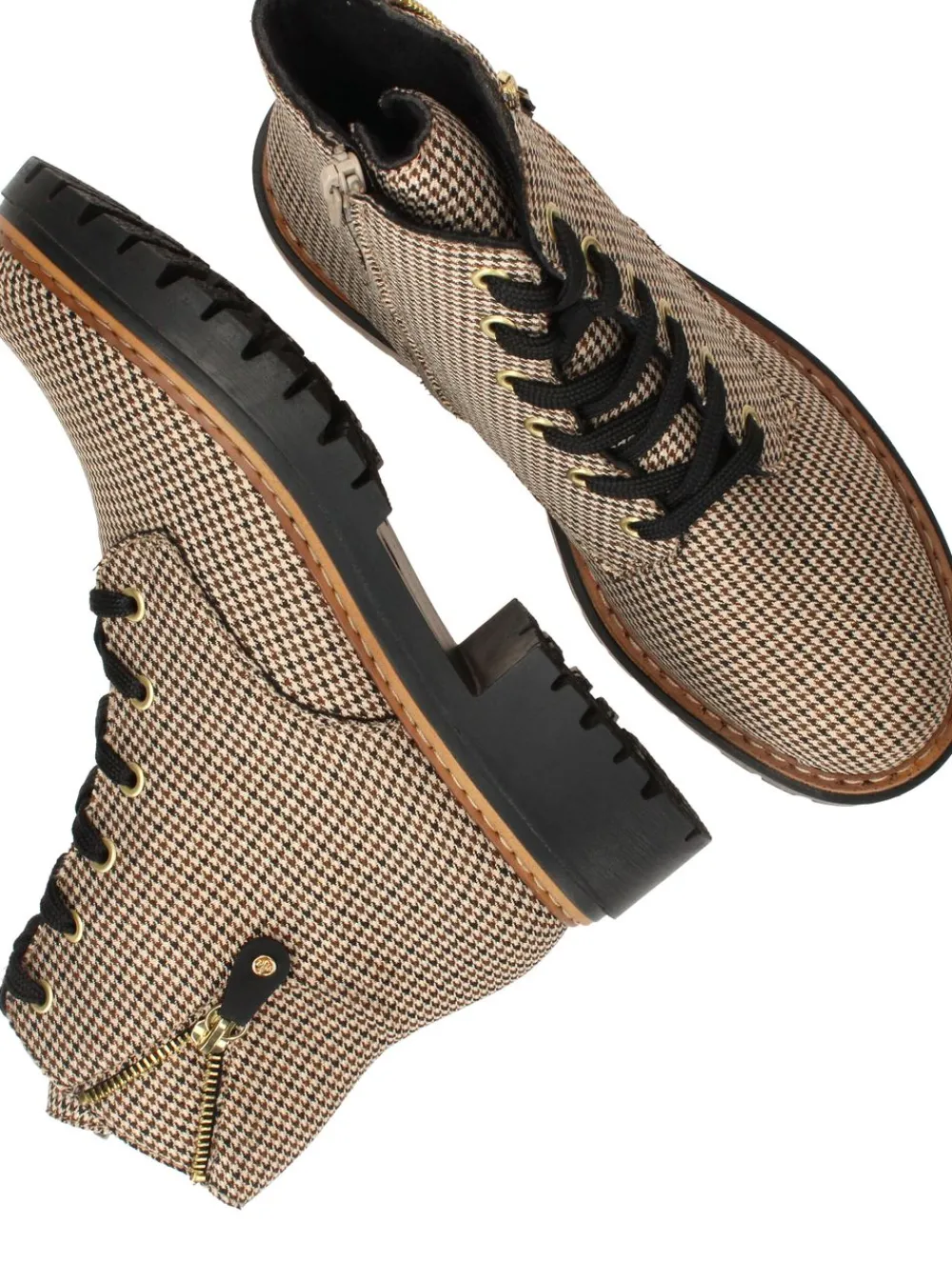 DAMES Rieker Veterboots Beige Dames