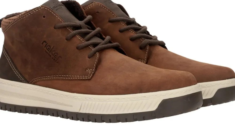 Heren Rieker Veterboots Bruin Heren