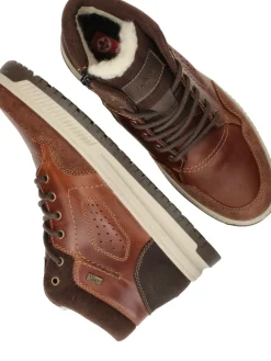 Heren Rieker Veterboots Bruin Heren