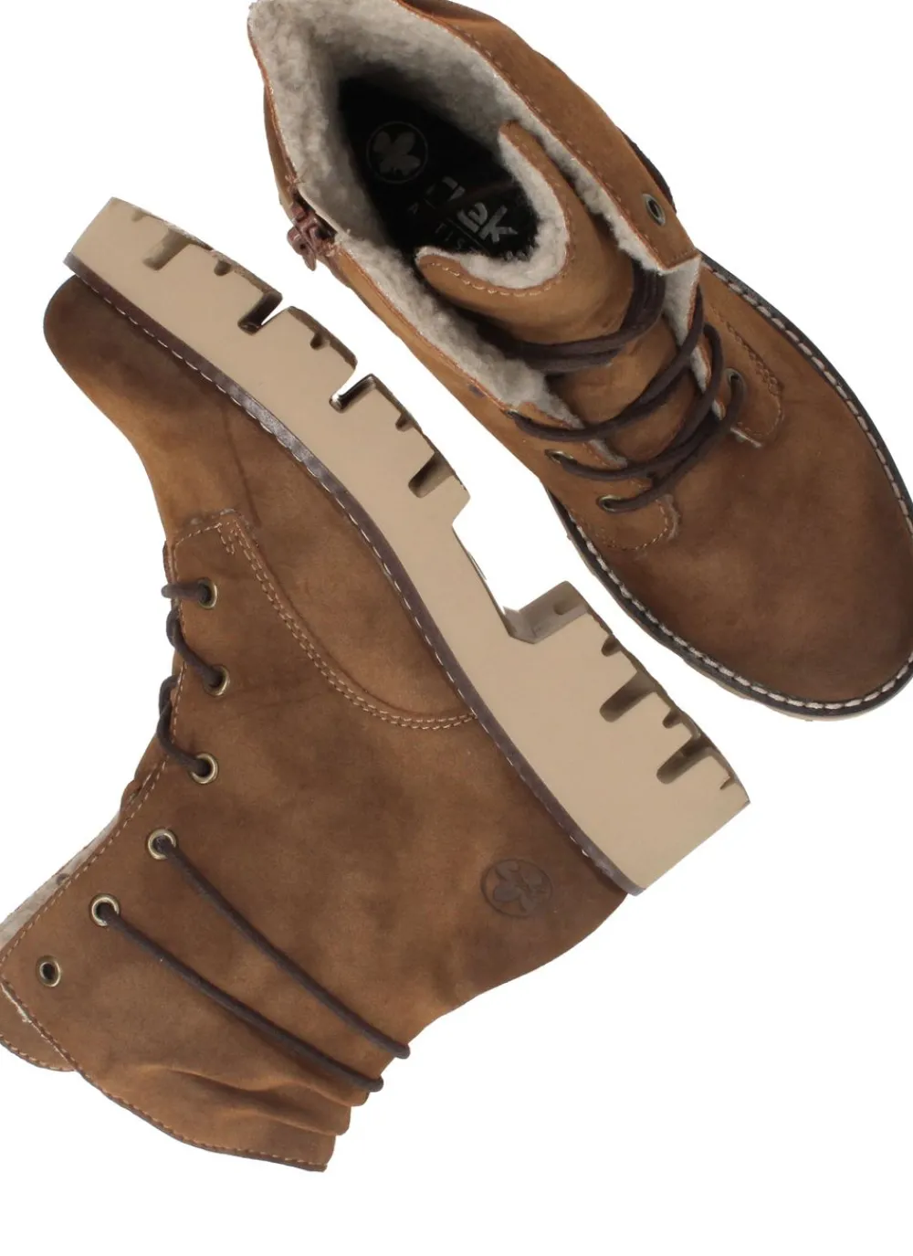 DAMES Rieker Veterboots Cognac Dames