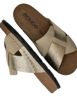 DAMES Rohde Slippers Goud Dames