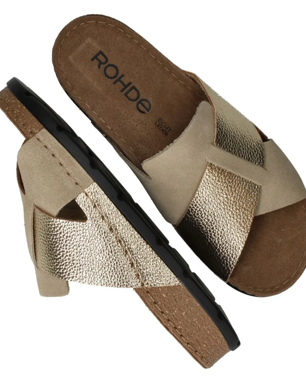 DAMES Rohde Slippers Goud Dames