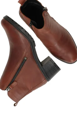 DAMES Sens Enkellaarsjes Cognac Dames