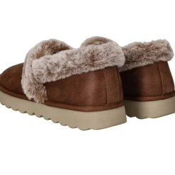 DAMES Skechers Cozy Up Pantoffels Bruin Dames