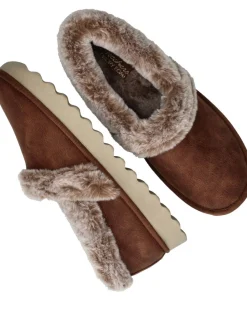 DAMES Skechers Cozy Up Pantoffels Bruin Dames