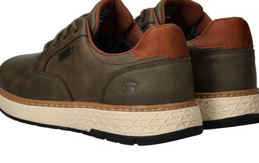 Heren Skechers Garlan Pryor Waterproof Veterschoenen Grijs Heren