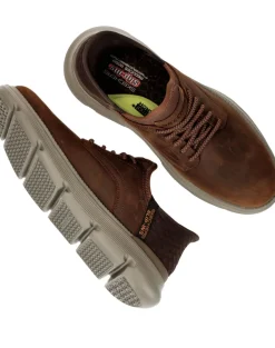 Heren Skechers Hands Free Slip-ins Garza-Gervin Wide Instappers Cognac Heren