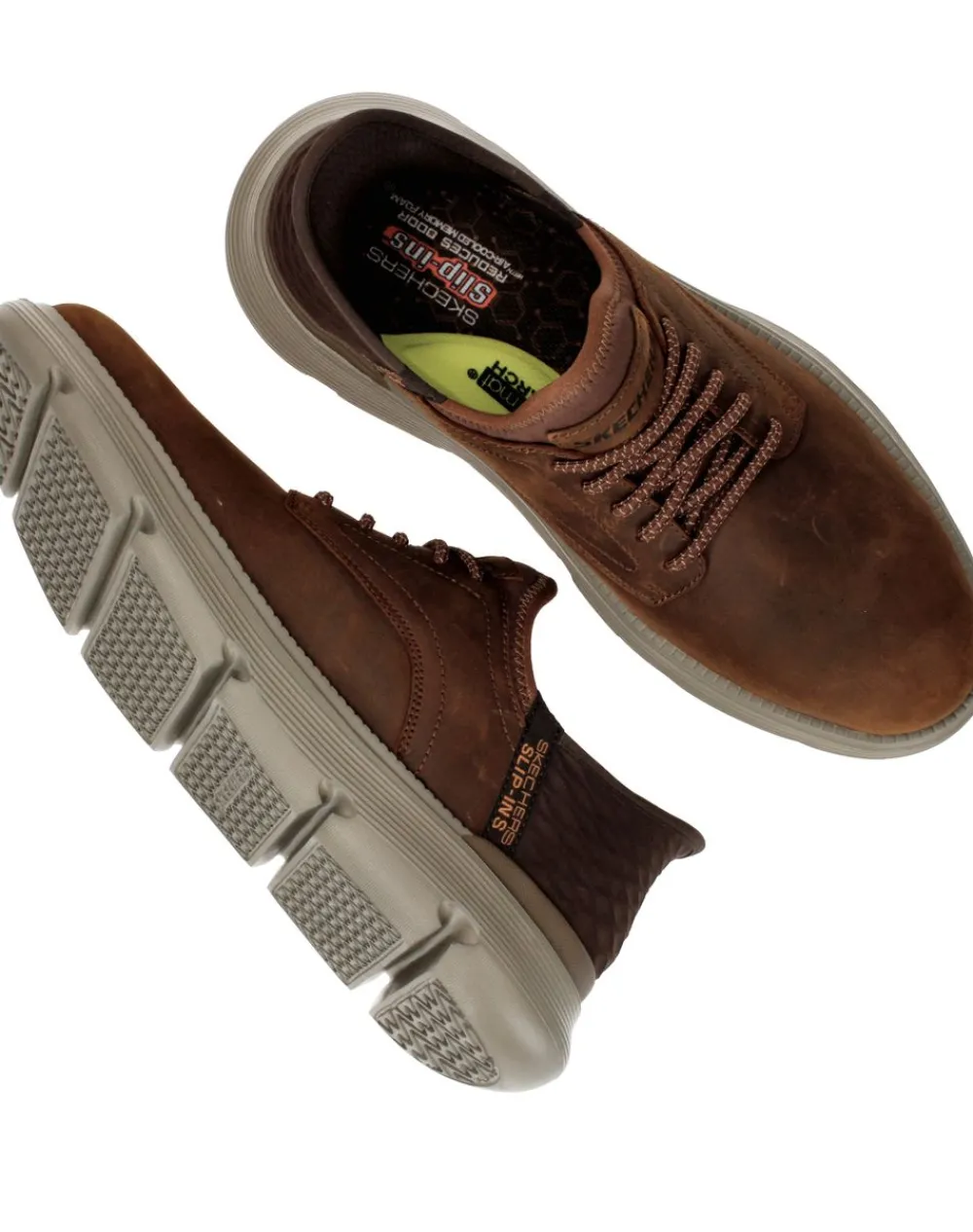 Heren Skechers Hands Free Slip-ins Garza-Gervin Wide Instappers Cognac Heren