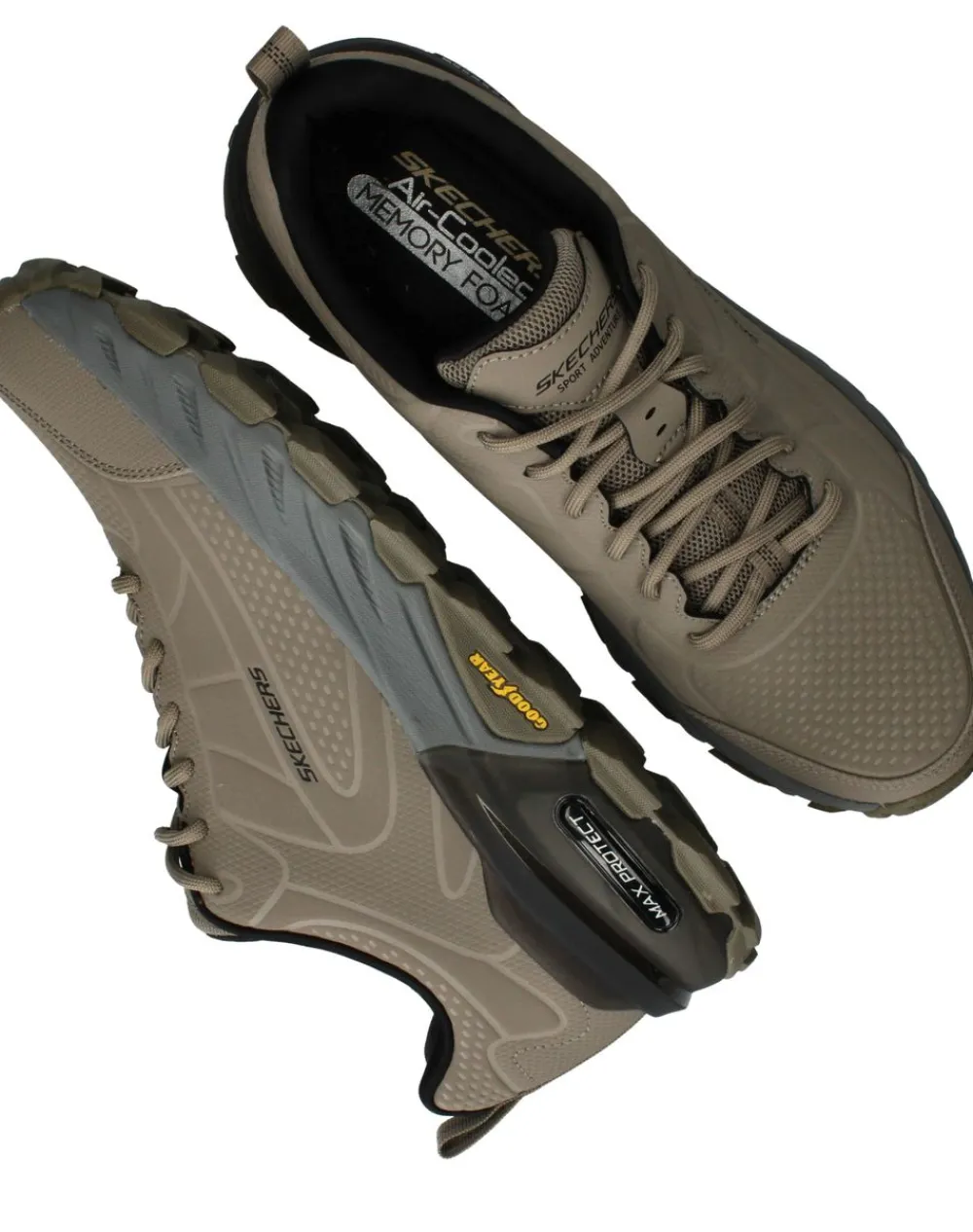 Heren Skechers Max Protect Irongaurd Sneakers Taupe Heren