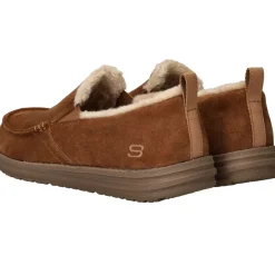Heren Skechers Relaxed Fit Melson Willmore Pantoffels Cognac Heren