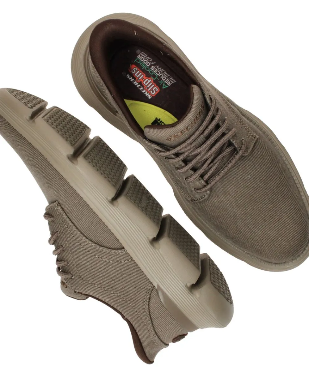 Heren Skechers Slip-Ins Garza Clive Instappers Taupe Heren