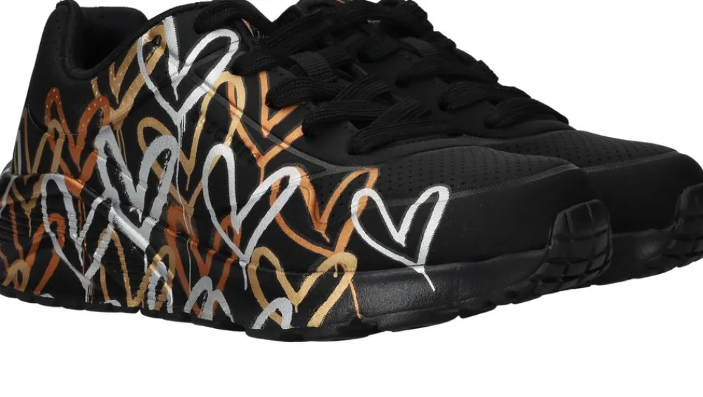 Skechers Uno Lite Metallic Love Sneakers Meisjes