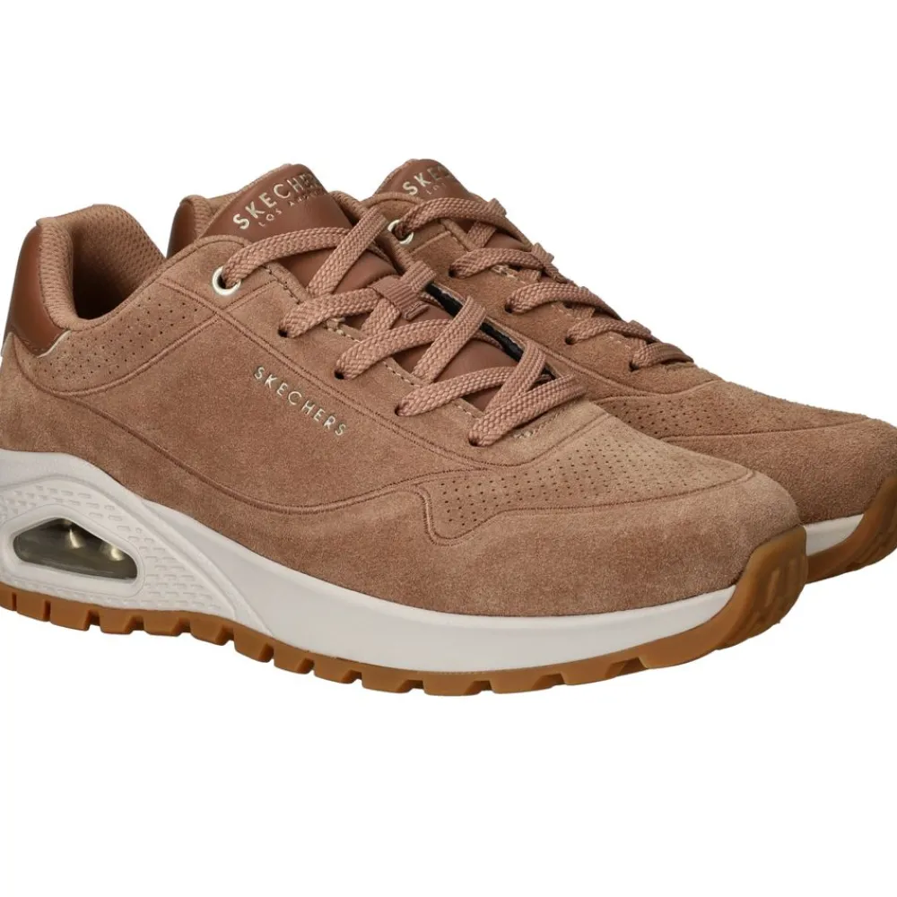 DAMES Skechers Uno Rugged Chillproof Sneakers Bruin Dames