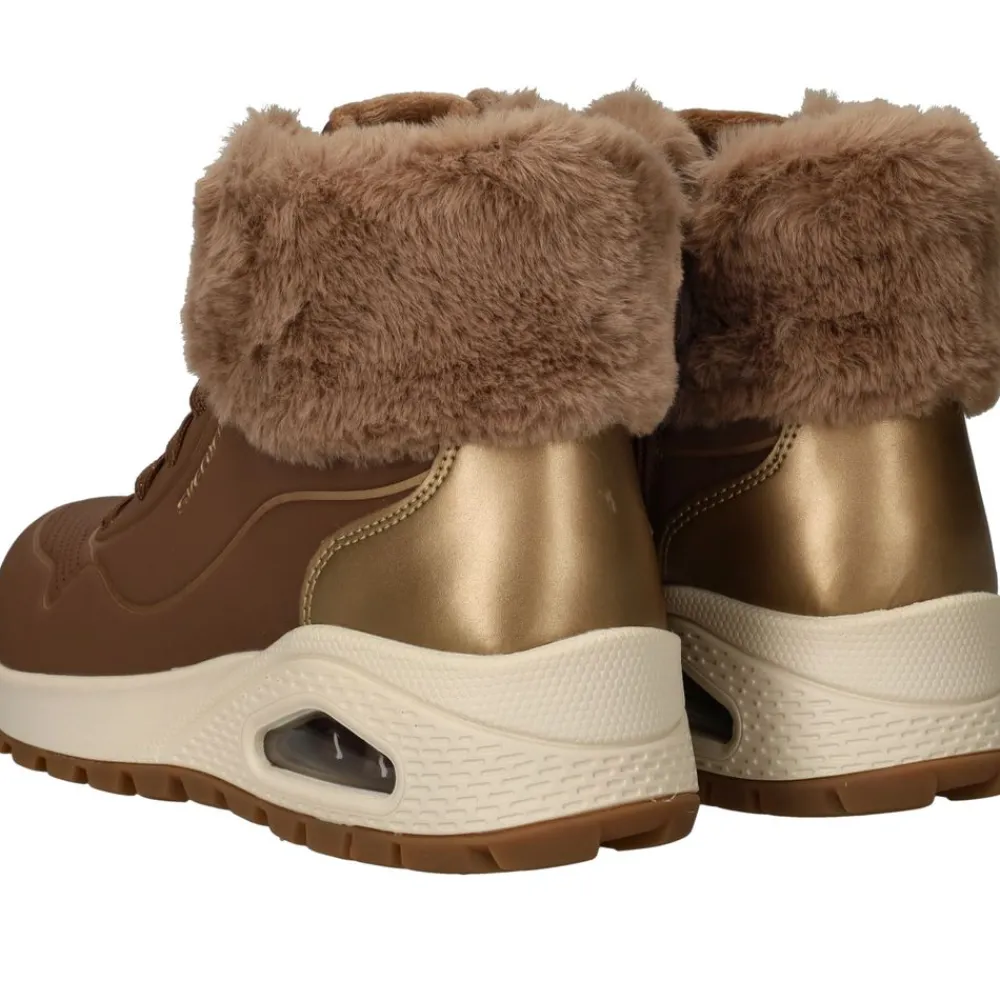 DAMES Skechers Uno Rugged Fall Shimmer Veterboots Bruin Dames
