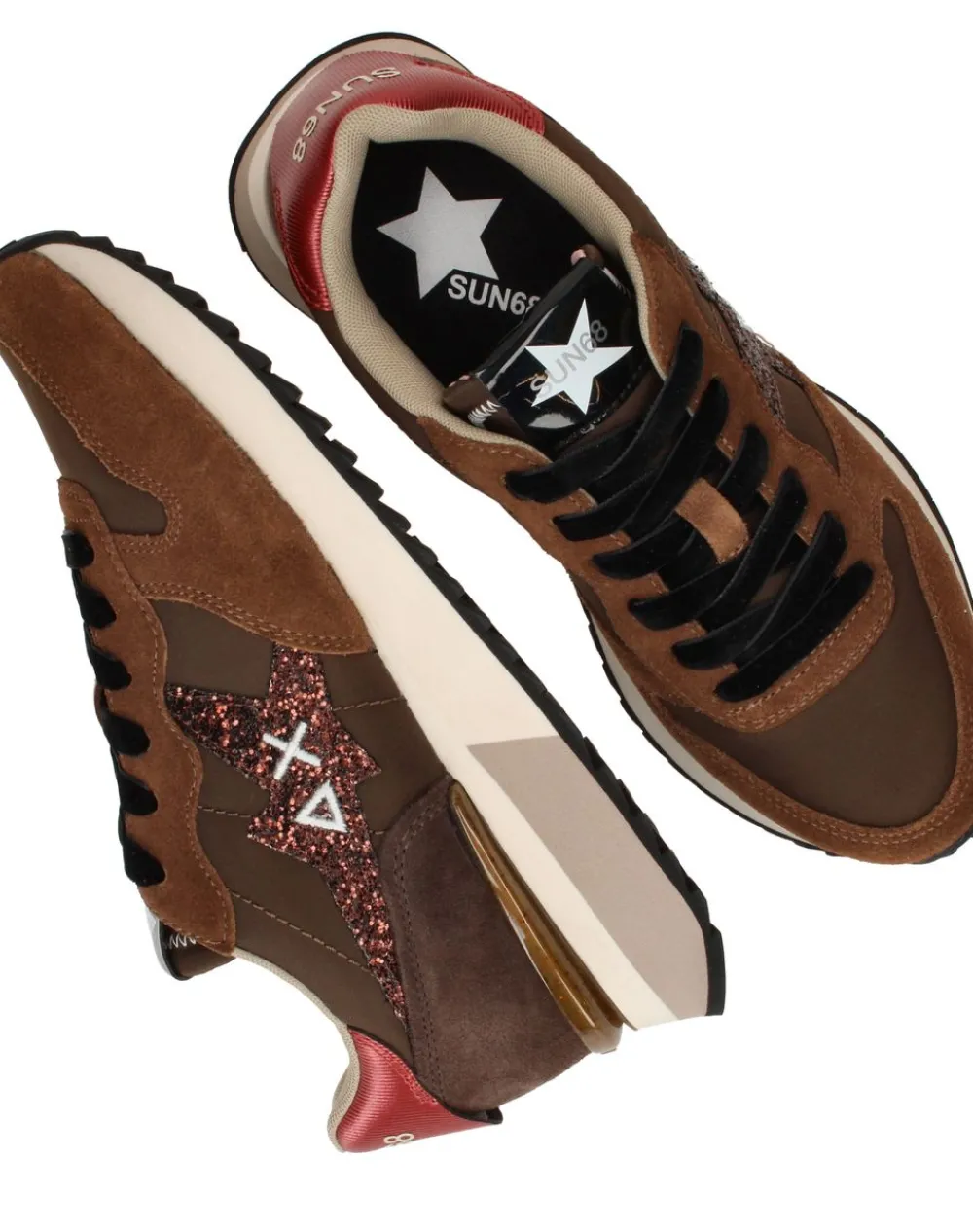 DAMES SUN68 Stargirl glitter logo Dames
