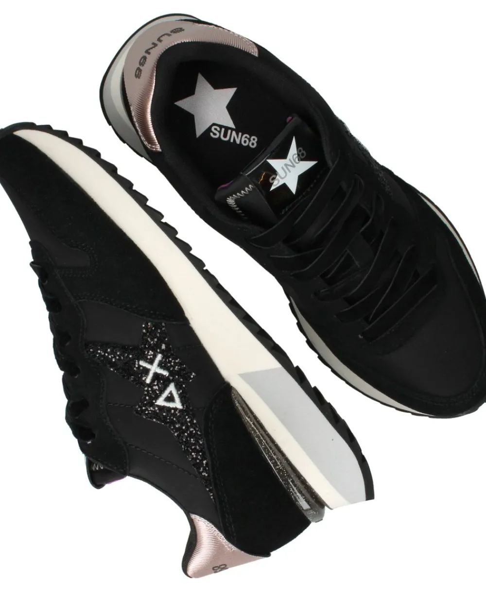 DAMES SUN68 Stargirl glitter logo Sneakers Dames