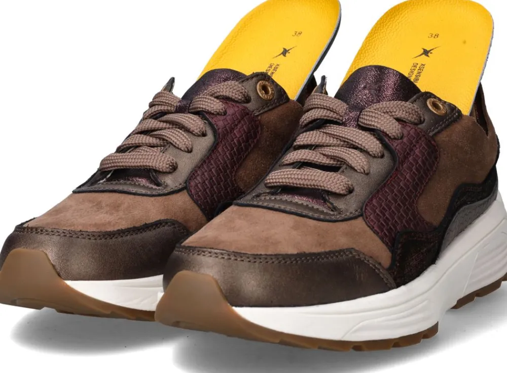 DAMES Xsensible Golden Gate Stretchwalker Sneakers Bruin Dames