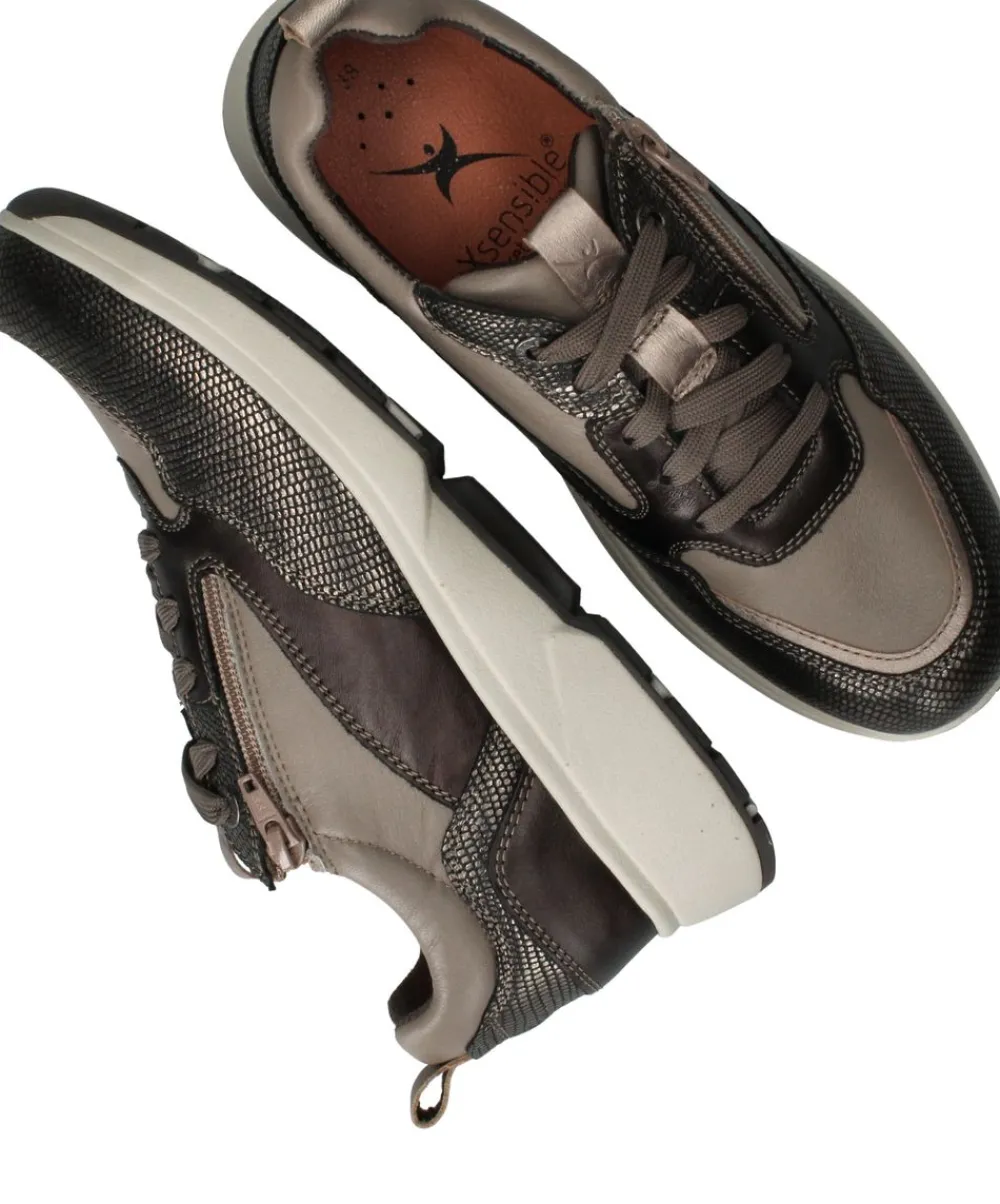 DAMES Xsensible Grenoble Stretchwalker Sneakers Bruin Dames