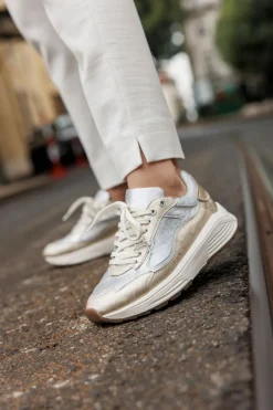 DAMES Xsensible Milau Stretchwalker Sneakers Goud Dames